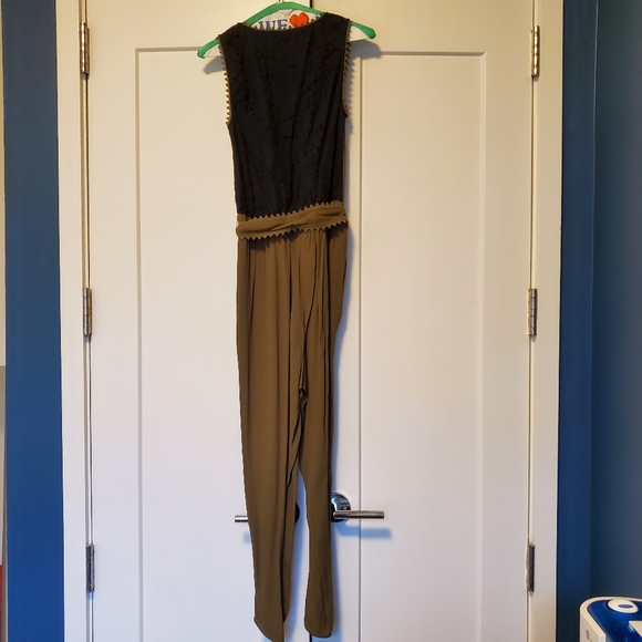 Moss Green Leifsdottir Sani Lace Jumpsuit - Picture 10 of 11